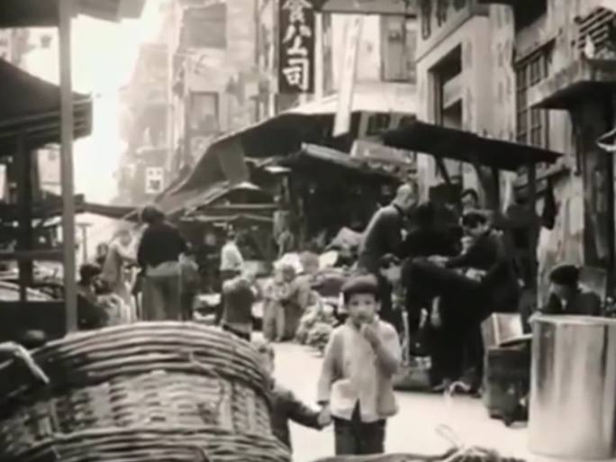 60年代 香港 市场 鱼干 商贩 木匠