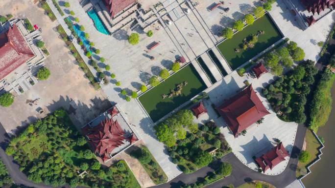 航拍驻马店汝南市南海禅寺