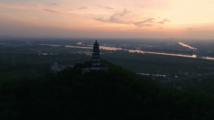 4k江门凌云塔日出大景片头