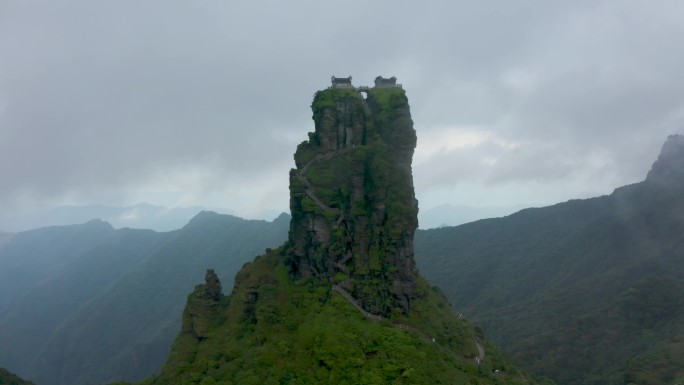 航拍贵州铜仁梵净山