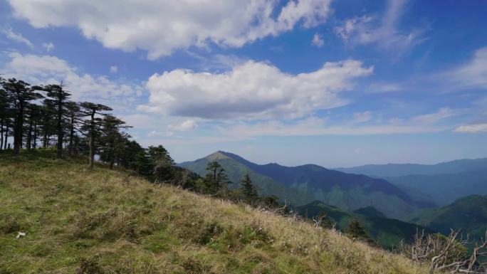 秦岭大梁，山顶延时，秦朗天气，云彩延时