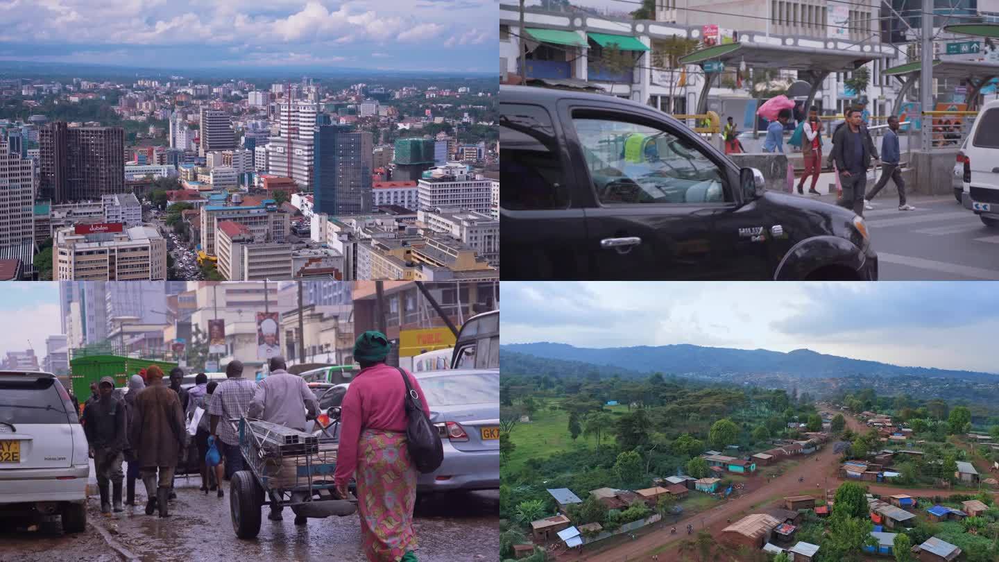 1080p非洲肯尼亚埃塞俄比亚人文街道