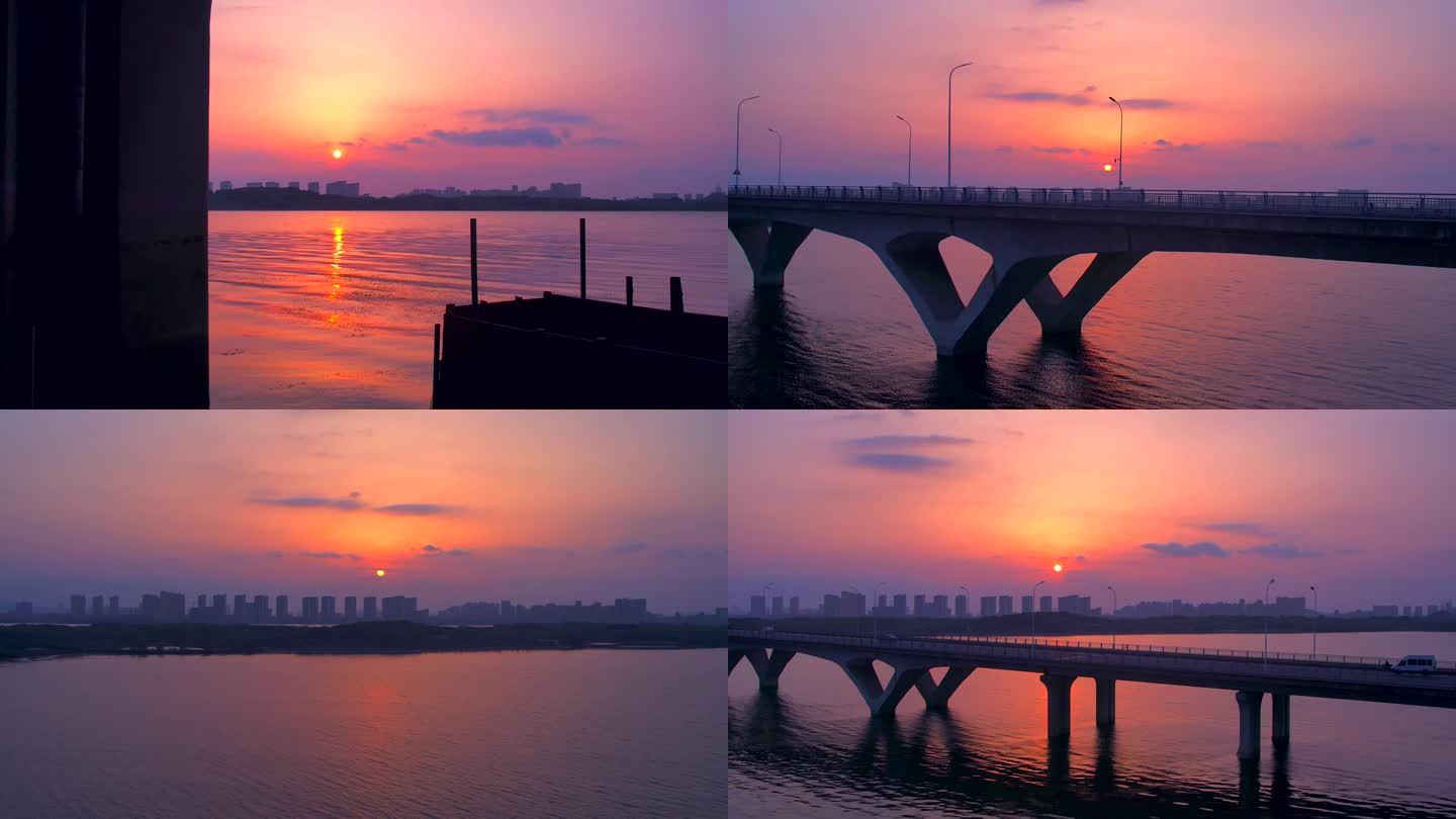 桥和落日