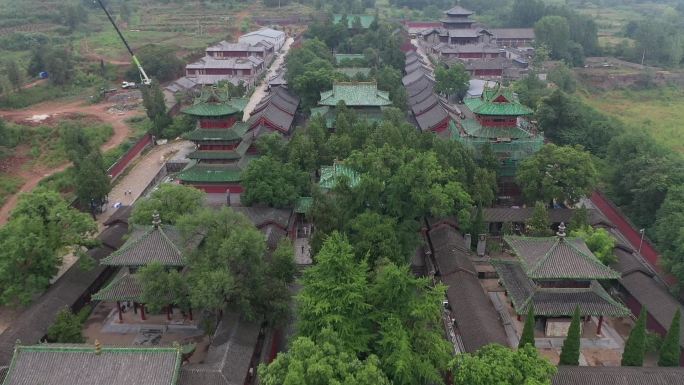 河南郑州登封嵩山少林寺三皇寨航拍