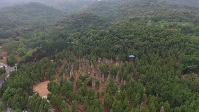 河南郑州登封嵩山少林寺三皇寨航拍