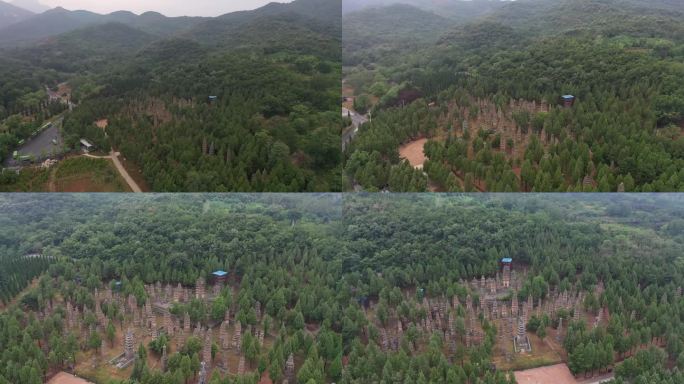 河南郑州登封嵩山少林寺三皇寨航拍