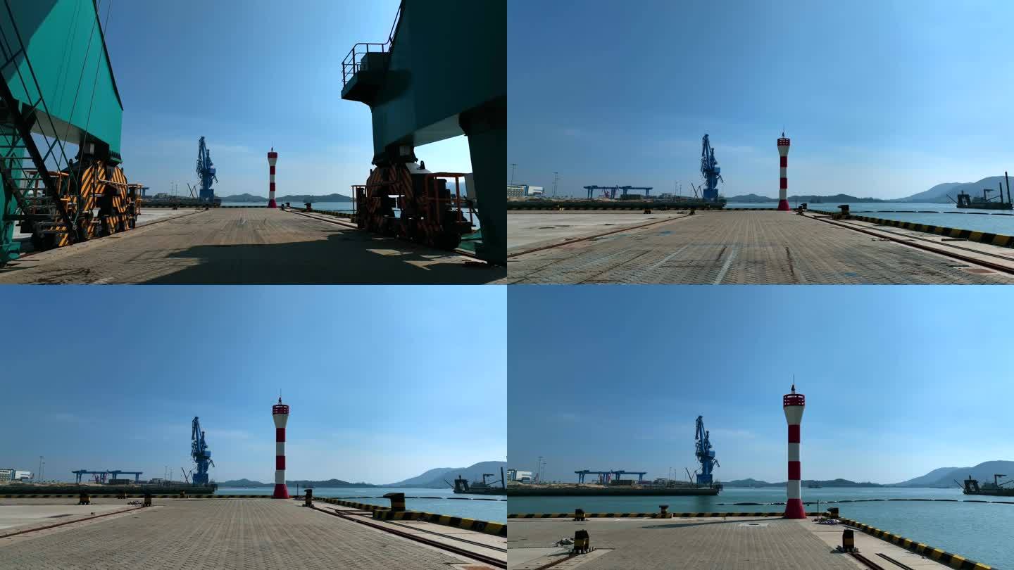 码头灯塔港口阳江港码头码头建设