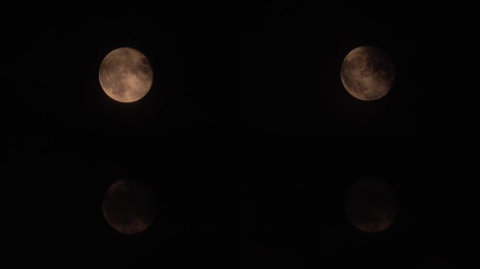 4k 中秋月亮 朦胧 云彩 乌云笼罩