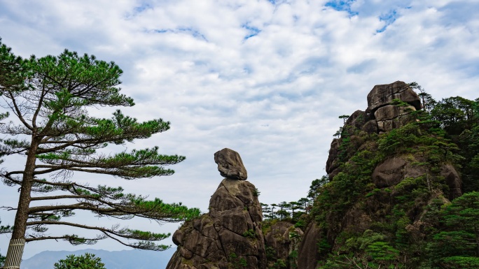 三清山东方女神特写延时