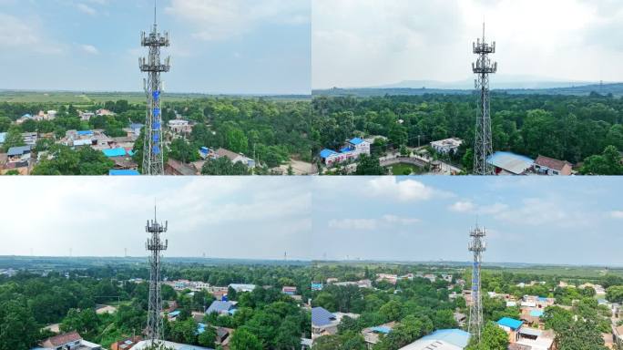 航拍中国电信信号塔