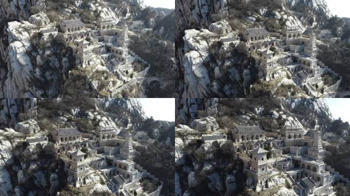 河南郑州登封嵩山少林寺三皇寨航拍