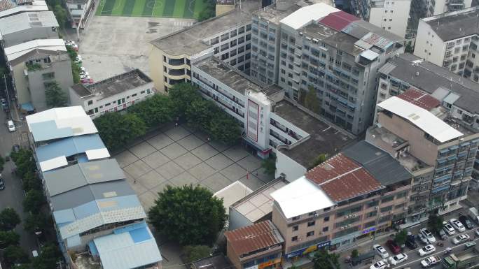 四川省绵阳市三台县芦溪镇芦溪中学航拍