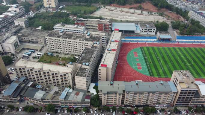 四川省绵阳市三台县芦溪镇芦溪中学航拍