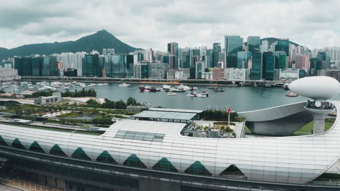 从无人机视角看香港启德邮轮码头