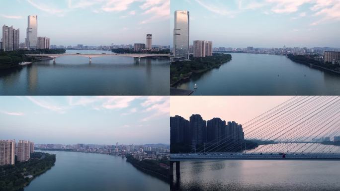 【原创4K】航拍惠州地标东江江景合生大桥
