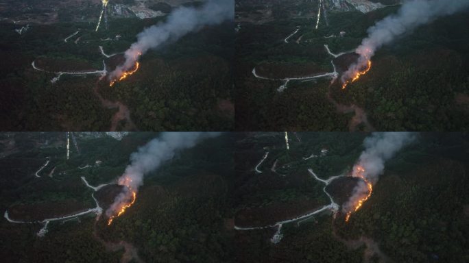 重庆火灾现场森林火灾山火