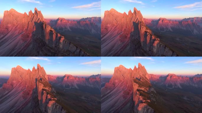 空中：黄昏的塞卡达山脉