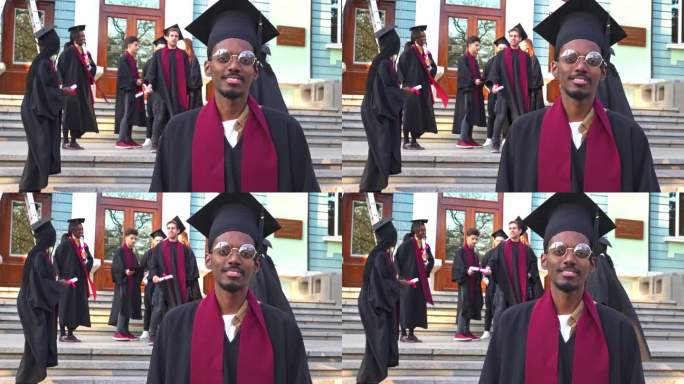 毕业后的校友班黑人博士毕业