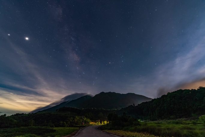 【梅州铜鼓嶂】夜晚延时视频素材