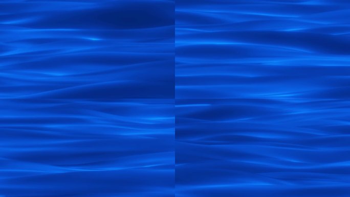 4K蓝色布匹波浪起伏背景无缝循环