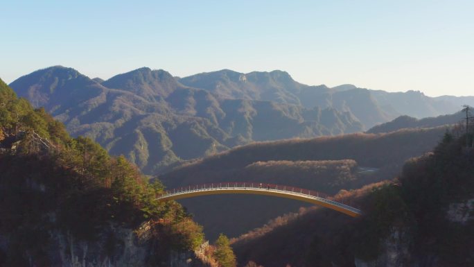 航拍神农架天燕景区