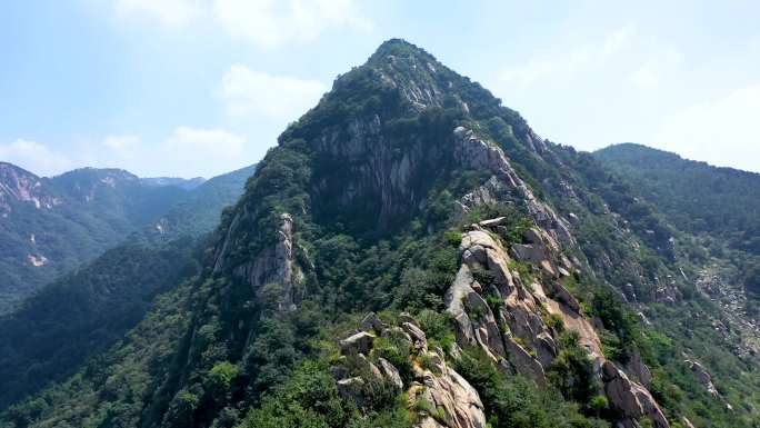 4K沂蒙山航拍刀山山峰视频完整版