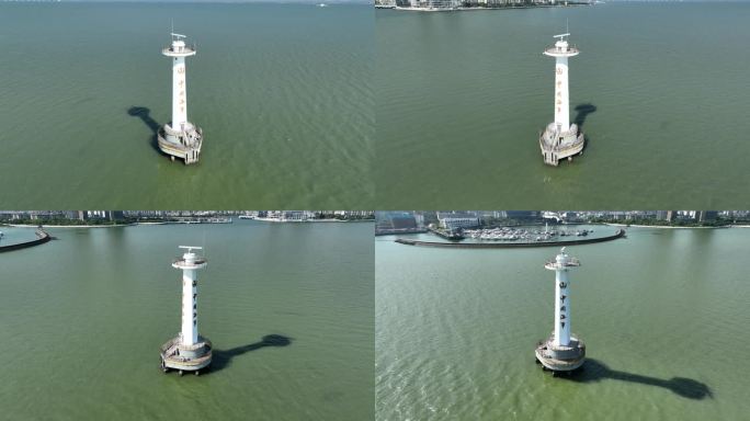 深圳市蛇口中国海事灯塔环绕航拍