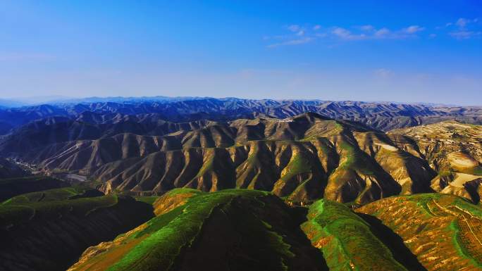 榆中县北部山区航拍1