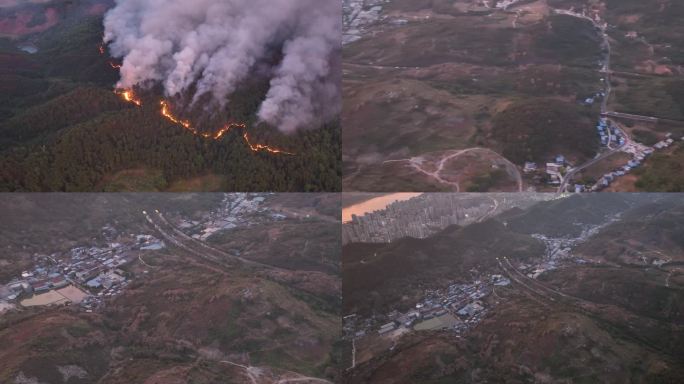 重庆森林火灾山火巴南火灾现场