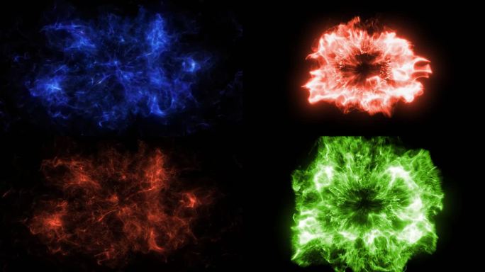 超震撼粒子爆炸素材爆炸透明通道