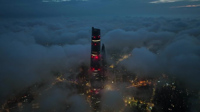 上海陆家嘴上海中心大厦云海天宫之境夜景