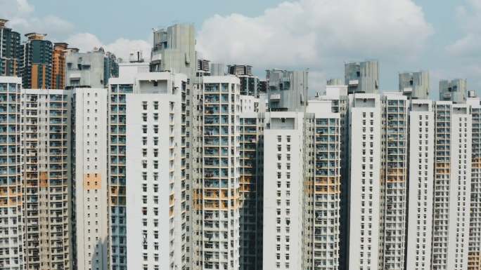 香港高密度居住高楼大厦好多房子