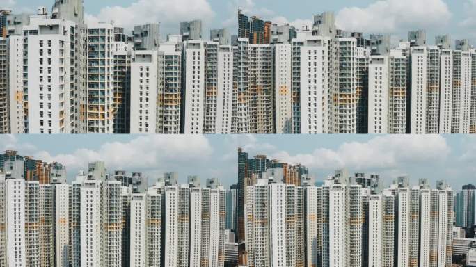 香港高密度居住高楼大厦好多房子