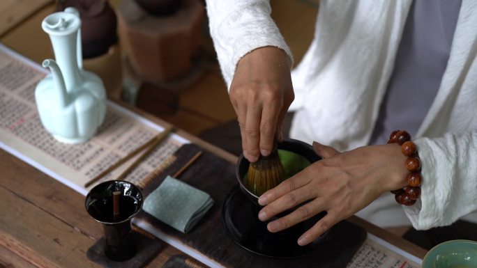 宋代点茶建盏瓷器仪式感青瓷新中式抹茶