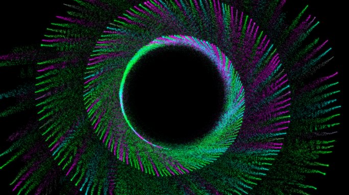 绚丽发散粒子圈（带通道）