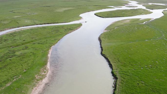 新疆巴音布鲁克开都河湿地航拍