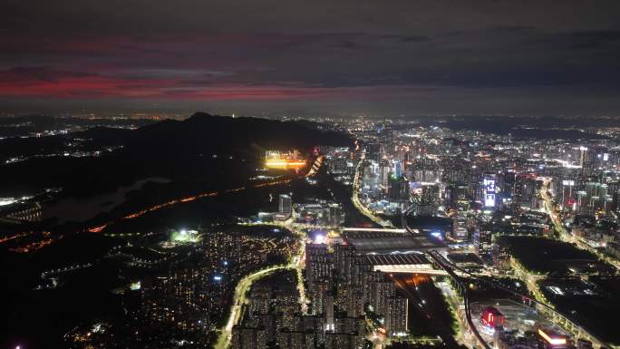 【4K】深圳北站龙华夜景延时