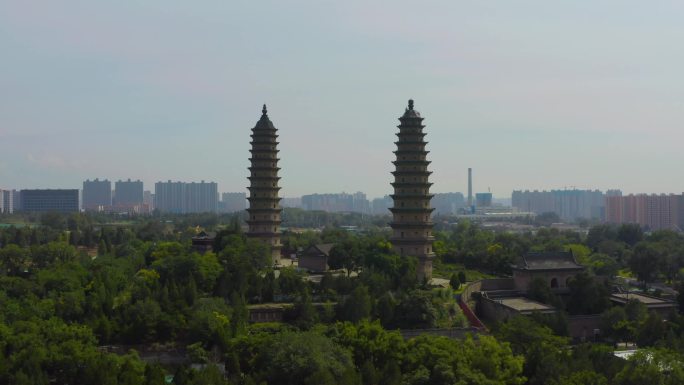 航拍太原永祚寺