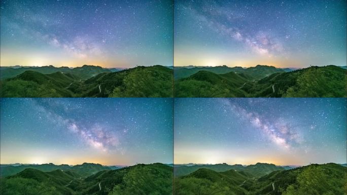 银河星空斗转星移太行山