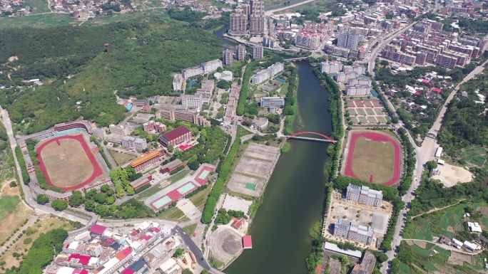 福建省泉州市洛江区马甲镇仰恩大学航拍校园