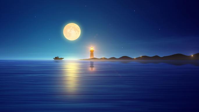 唯美海上升明月