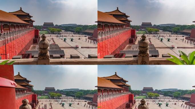 北京中轴线｜故宫午门俯瞰天安门大范围