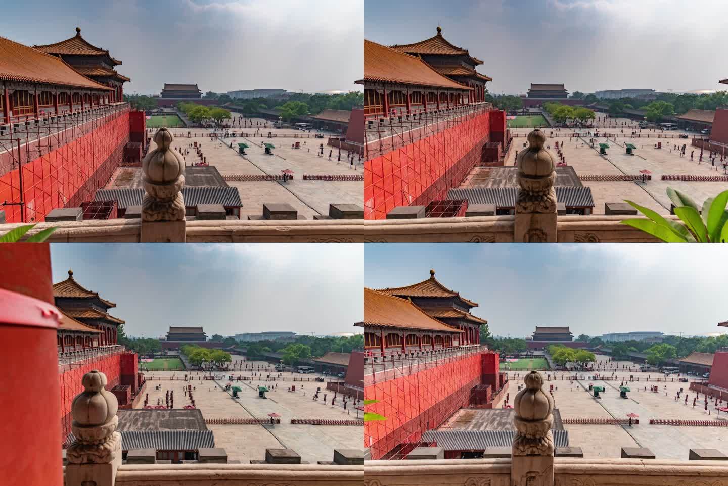 北京中轴线｜故宫午门俯瞰天安门大范围
