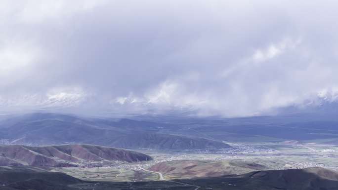 青海门源县雪山延时