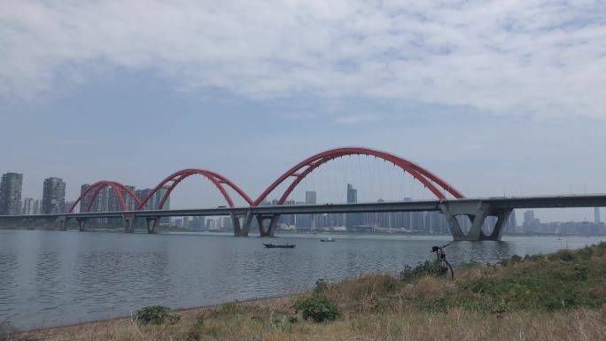 4K长沙福元路大桥空镜
