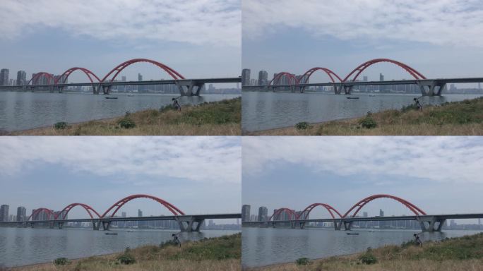 4K长沙福元路大桥空镜