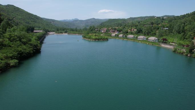 山西旅游夏县祁家河水库4K航拍