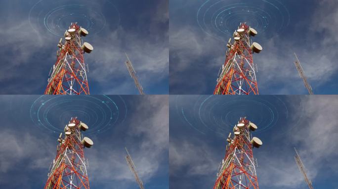 移动通信塔或蜂窝塔到另一个发射电信塔，并且它们形成移动网络。网络4G和5G