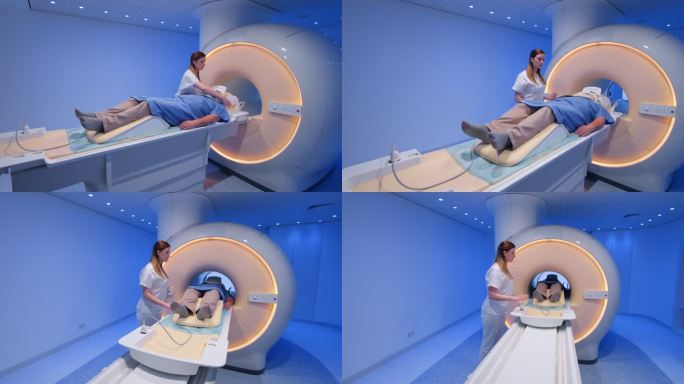 DS：女性放射技师，在患者进入MRI扫描仪前为其做准备