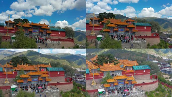 航拍忻州五台山古建筑群